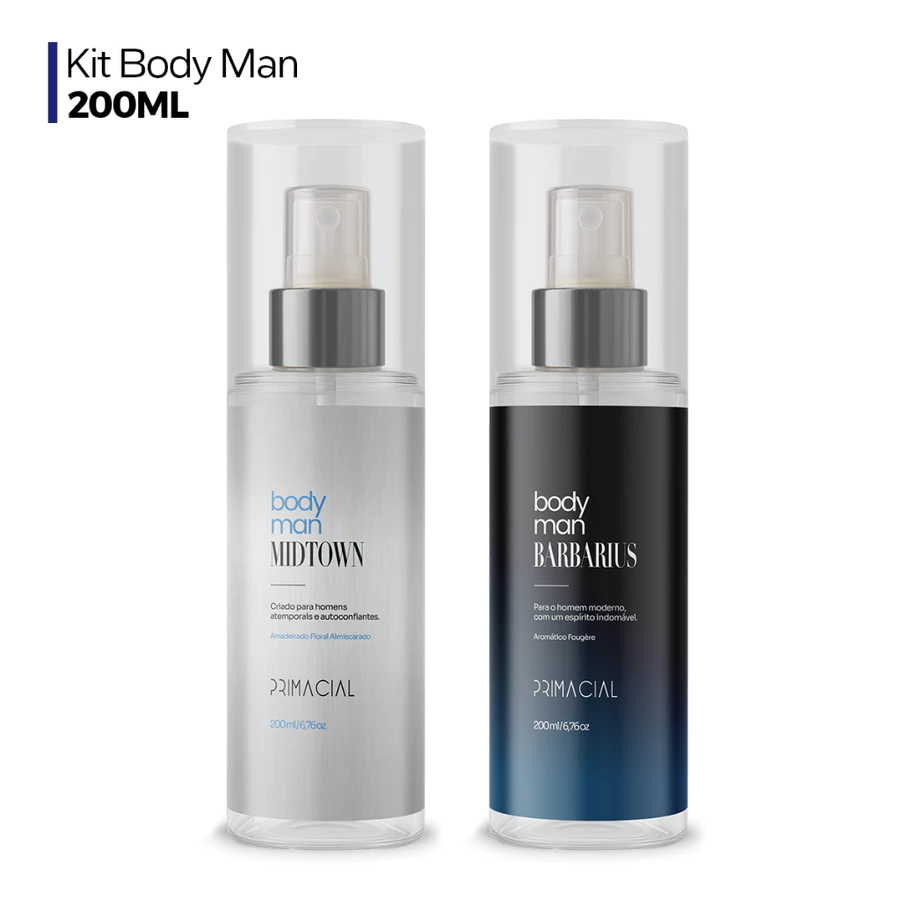 Kit Body Splash Masculino Barbarius e Midtown 200ml